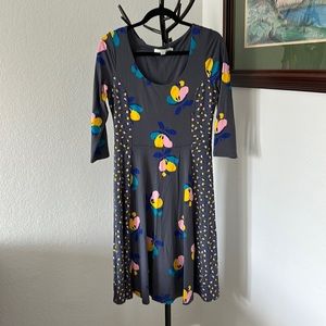Boden New Dress Size 12/8 Floral Abstract Print
